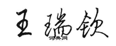 駱恆光王瑞欽行書個性簽名怎么寫