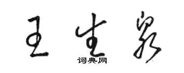 駱恆光王生泉草書個性簽名怎么寫