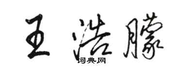 駱恆光王浩朦行書個性簽名怎么寫