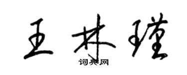 梁錦英王林瑾草書個性簽名怎么寫