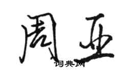 駱恆光周亞行書個性簽名怎么寫