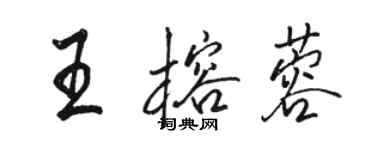 駱恆光王榕蓉行書個性簽名怎么寫