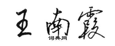 駱恆光王南霞行書個性簽名怎么寫