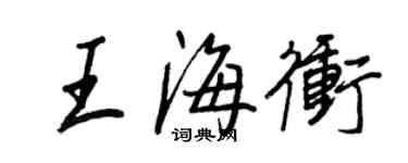 王正良王海沖行書個性簽名怎么寫