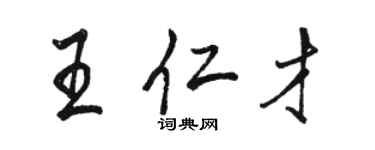 駱恆光王仁才行書個性簽名怎么寫