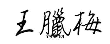 王正良王臘梅行書個性簽名怎么寫