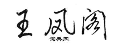 駱恆光王鳳閣行書個性簽名怎么寫
