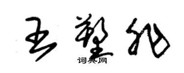 朱錫榮王塑非草書個性簽名怎么寫