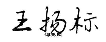 曾慶福王揚標行書個性簽名怎么寫