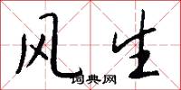 風生怎么寫好看