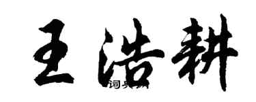 胡問遂王浩耕行書個性簽名怎么寫