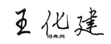 駱恆光王化建行書個性簽名怎么寫