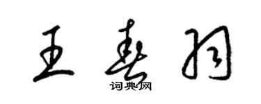 梁錦英王春羽草書個性簽名怎么寫