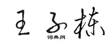駱恆光王子棟草書個性簽名怎么寫