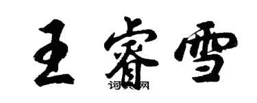 胡問遂王睿雪行書個性簽名怎么寫