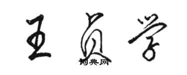 駱恆光王貞學行書個性簽名怎么寫