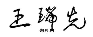 曾慶福王瑞先草書個性簽名怎么寫