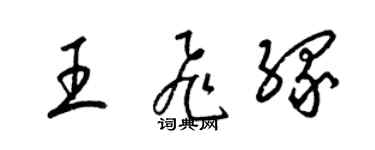 梁錦英王飛緣草書個性簽名怎么寫