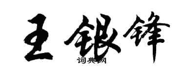 胡問遂王銀鋒行書個性簽名怎么寫