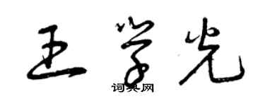 曾慶福王學光草書個性簽名怎么寫