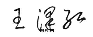 駱恆光王澤紅草書個性簽名怎么寫