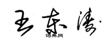 朱錫榮王東濤草書個性簽名怎么寫