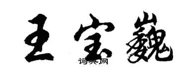 胡問遂王寶巍行書個性簽名怎么寫