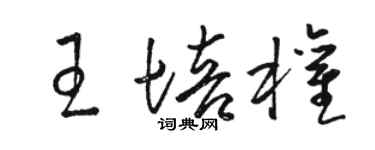 駱恆光王培權草書個性簽名怎么寫