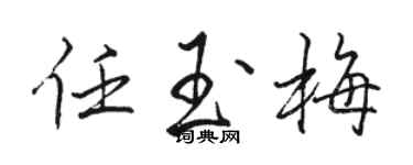 駱恆光任玉梅行書個性簽名怎么寫