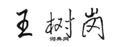駱恆光王樹崗行書個性簽名怎么寫