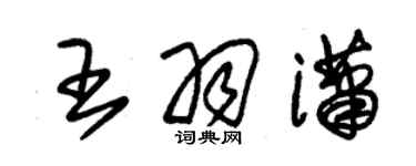 朱錫榮王羽瀟草書個性簽名怎么寫