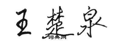 駱恆光王楚泉行書個性簽名怎么寫