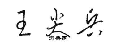 駱恆光王尖兵草書個性簽名怎么寫