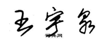 朱錫榮王宇泉草書個性簽名怎么寫