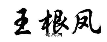 胡問遂王根鳳行書個性簽名怎么寫