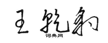 駱恆光王乾豹草書個性簽名怎么寫