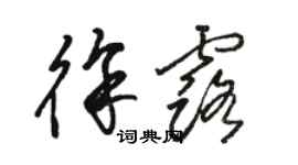 駱恆光徐露草書個性簽名怎么寫