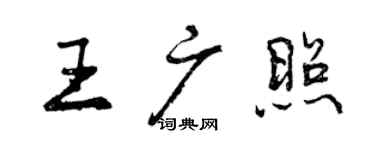 曾慶福王廣照行書個性簽名怎么寫