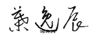 駱恆光葉逸辰草書個性簽名怎么寫