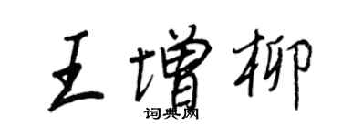 王正良王增柳行書個性簽名怎么寫