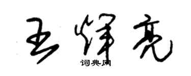 朱錫榮王輝亮草書個性簽名怎么寫