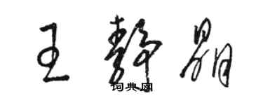 駱恆光王靜晶草書個性簽名怎么寫