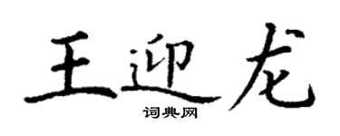 丁謙王迎龍楷書個性簽名怎么寫