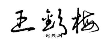 曾慶福王欽梅草書個性簽名怎么寫
