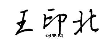 王正良王印北行書個性簽名怎么寫