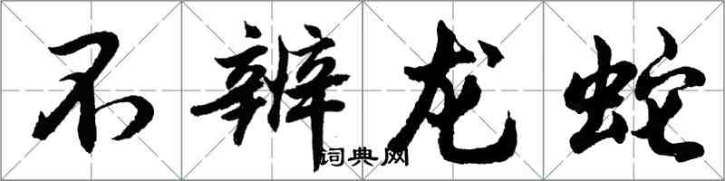 胡問遂不辨龍蛇行書怎么寫