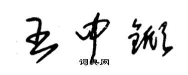 朱錫榮王中杴草書個性簽名怎么寫