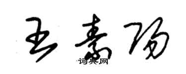 朱錫榮王素陽草書個性簽名怎么寫