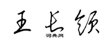 梁錦英王長領草書個性簽名怎么寫