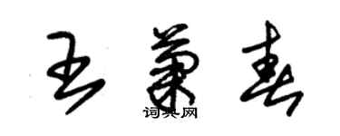 朱錫榮王菊春草書個性簽名怎么寫